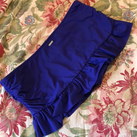 LIZ CLAIBORNE size 16 Skirted-Ruffle Bathing Suit Bottom PURPLE Ruched $68 NEW - Picture 3 of 14